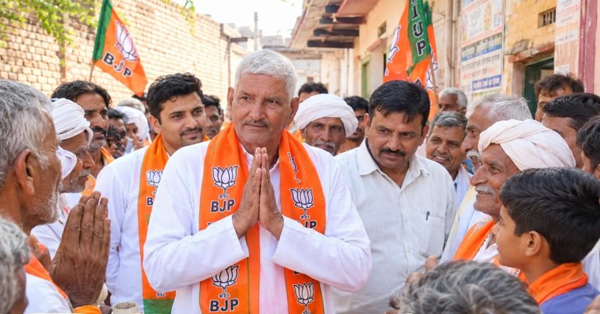 कठूमर पंचायत समिति के वार्ड 22 में हरवीर चौधरी ने किया जनसंपर्क, मतदाताओं से मांगा समर्थन
