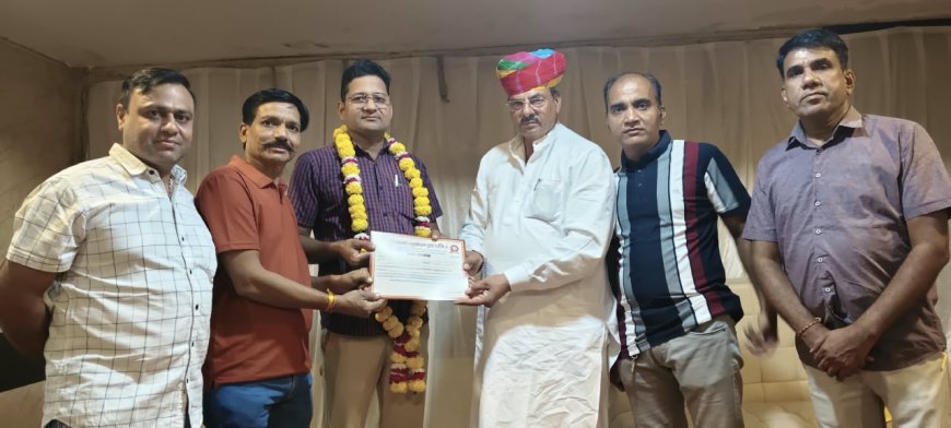 मकराना :मनोज जांगिड़ बने विश्वकर्मा एजुकेशन ट्रस्ट के जिला प्रभारी
