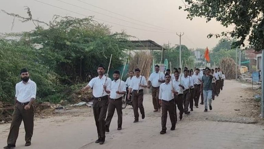 संघ शताब्दी वर्ष: वैर नगर में निकला भव्य पथ संचलन, अनुशासन और राष्ट्रभाव के साथ निकला पथ संचलन