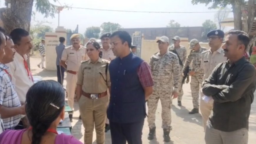 नारलाई में जिला कलेक्टर और एसपी का औचक निरीक्षण: मतदान केंद्रों और काउंटिंग हॉल की व्यवस्थाएं परखीं