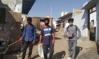 साँवई और ऊमरा गांव में किया सोडियम हाईपोक्लोराइड का छिड़काव