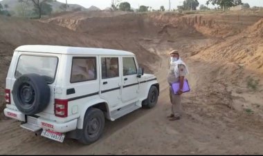 अवैध बजरी खनन पर खनीज विभाग ने कार्यवाही।