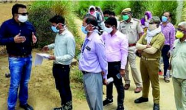 नारायणपुर के पास श्यामपुरा जागीर  मे एक ही परिवार के पांच सदस्य कोरोना संक्रमित पॉजिटिव