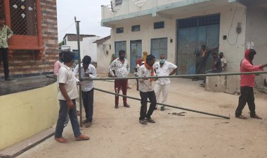 गाडरमाला पंचायत के डोली खेड़ा में प्रशासन ने कोरोना पॉजिटिव के घर की सीमा को किया सील