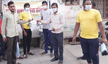 पांसल में गाडरी समाज सेवा संस्थान ने कोरोना महामारी को देखते हुए अपने क्षेत्र में 100 मास्क निशुल्क वितरण किए गए