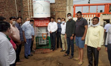 बहरोड स्थित शहीद पार्क मे लायंस क्लब बहरोड रॉयल के द्वारा एक वाटर कूलर का उद्घाटन करवाया गया