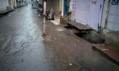 बयाना में देर शाम को हुई झमाझम बारिश