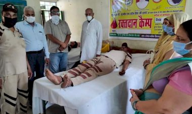 पैराडाइज स्कूल में रक्तदान शिविर का आयोजन हुआ