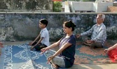 अंतर्राष्ट्रीय योग दिवस पर लोक डाउन के कारण लोगों ने घरों पर किया योग योग का बताएं महत्व