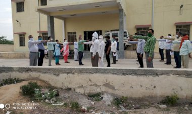 कोरना जागरूकता अभियान के तहत अधिकारियों और कर्मचारियों को दिलाई गई शपथ