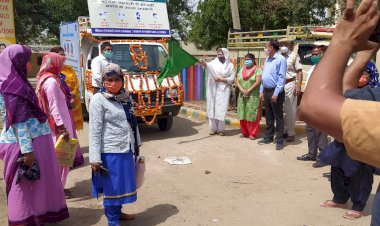 विधायक ने कोरोना जनजागरुकता अभियान रथ यात्रा को हरी झंडी दिखा किया रवाना