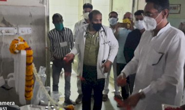 डीग के चिकित्सालय में विधायक निधि से लगवाई कलर सोनोग्राफी मशीन और 50 केवीए जनरेटर