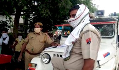 पुलिस ने बिना मास्क मिले 17 लोगों के चालान कर वसूला 3400 रूपए जुर्माना