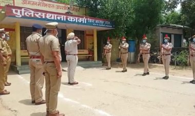 भरतपुर पुलिस अधीक्षक डॉ अमनदीप सिंह कपूर कामां पहुचे पुलिस अधिकारियों को दिये दिशा निर्देश