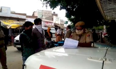 विना मास्क पहने 21 जनों से पुलिस ने वसूला 4200 रुपये जुर्माना