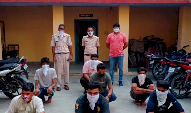 खैरथल थाना पुलिस ने होटल में जुआ खेलते हुए 7 को किया गिरफ्तार ₹13090 की राशि की जप्त