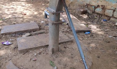 बयाना -सार्वजनिक हैंडपम्प खराब, ग्रामीण परेशान