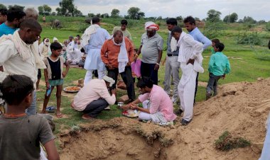 आवंटित किए गए भूखंड पर विधालय भवन का निर्माण शुरू