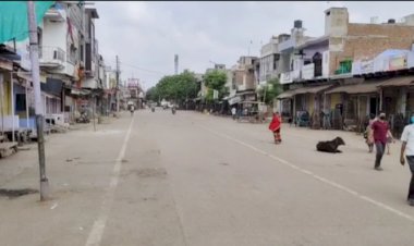 लॉकडाउन के चलते कस्बे के मुख्य बाजारो में पसरा सन्नाटा