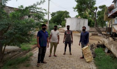 युवा सरपंच ने की पहल अपनी ग्राम पंचायत को पोलिथीन  मुक्त करने की