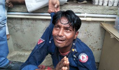 घर में घुसे संदिग्ध को घर में किया बंद तो छत से कूदकर भागने का किया प्रयास