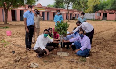 प्रकृति को बढ़ावा देने के लिए हांसपुर कला में अध्यापको ने लगाए 101 पौधे