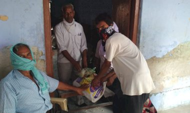 मानव सेवा समिति का 209 वां राशन वितरण कार्यक्रम हुआ आयोजित, 128 लोगों को बांटे राशन किट