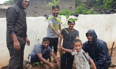 पांसल में गाडरी समाज सेवा संस्था में किया पौधारोपण