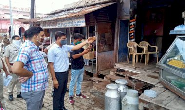 उपजिला प्रशासन ने कस्बे के मुख्य बाजार से हटवाए अस्थाई अतिक्रमण