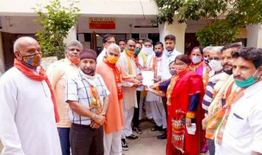 भारतीय जनता पार्टी राजगढ़ व माचाडी मण्डल द्वारा बिजली के बिलों में भारी बढ़ोत्तरी को लेकर  ज्ञापन दिया