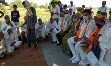 भाजपा नेताओ का किया स्वागत, ग्रामीणो ने बताया अभाव अभियोग