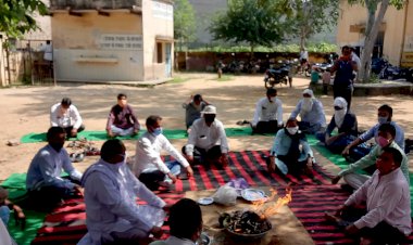 पटवार संघ के द्वारा उपखंड मुख्यालय पर किया गया सद्बुद्धि यज्ञ