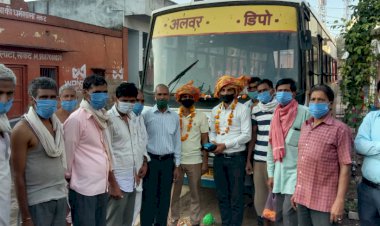 विधायक ने बीधोता से अलवर के लिए फिर से बस सेवा करवाई शुरू,ग्रामीणों ने जताई खुशी