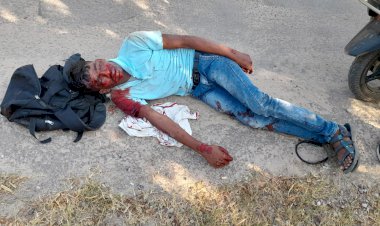 बेकाबू बाइक दुर्घटनाग्रस्त, बाइक चालक गंम्भीर घायल