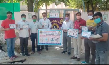 लायंस क्लब बहरोड द्वारा कोरोना पोस्टर एवं 500 मास्क किए वितरित