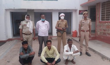 अपहरण के आरोपी तीन जने गिरफ़्तार ,पुलिस थाना गढीबाजना के गांव जैसोरा का मामला