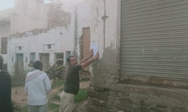 ब्रज चौरासी कोस परिक्रमा मार्ग से अतिक्रमण हटायें जाने के गांव बहज के लोगो दिये नोटिस