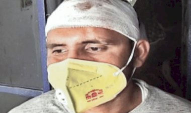 निशुल्क मास्क बांट रहे नगरपालिका कर्मी का दुकानदार ने फोड़ा सिर,दुकान की सील