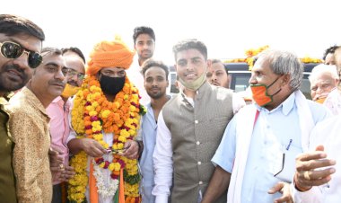 जिला भाजपा ने भाजयुमो प्रदेश अध्यक्ष हिमांशु का किया जोरदार स्वागत