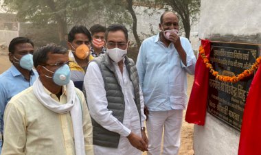 डीग-कुम्हेर विधायक विश्वेंद्र सिंह  ने किया  इंटरलॉकिंग खरंजा औऱ मोक्षधाम चार दिवारी का लोकार्पण