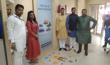 खैरथल एचडीएफसी बैंक में दीपावली उत्सव मनाया