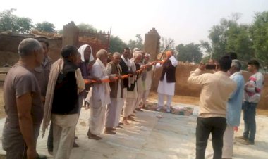 आदर्श जाट महासभा अलवर के जिला अध्यक्ष तूहीराम चौधरी का ग्राम खेडामैदा में किया स्वागत सम्मान