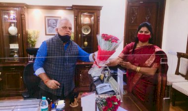 अलवर ग्रामीण नेत्री रिंकी वर्मा ने मुख्य सचिव निरंजन आर्य से की शिष्टाचार भेंट