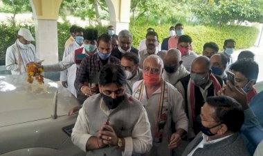 पीसीसी अध्यक्ष व मंत्रियों का कोंग्रेसीजनों ने किया स्वागत