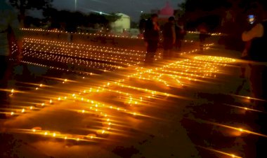 कोरोना को देखते सांकेतिक कार्यक्रम, 5000 दीपको के दीपदान से झिलमिला उठा अप्सरा कुंड और कच्ची परिक्रमा मार्ग