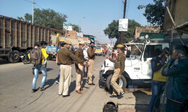 पुलिस व प्रशासनिक अधिकारियो ने काटे चालान, 56 लोगो से वसूला 16 हजार 400 रूपये जुर्माना