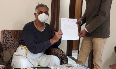 भीलवाड़ा शहर विधायक विट्ठल शंकर अवस्थी ने वाइल्ड रेस्क्यू एनिमल सेंटर कुलदीप सिंह राणावत को किया सम्मानित