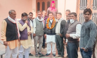 खेडली नगरपालिका चुनाव मे भाजपा को पूर्ण बहुमत मिलने पर मनाया जश्न