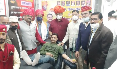 करणी सेना ने स्वैच्छिक रक्तदान शिविर का आयोजन कर किया 51यूनिट रक्तदान