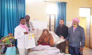 जय गुरुदेव सेवा संस्था के कार्यकर्ताओं ने गरीबों और  प्रसूताओं को बांटे कम्बल